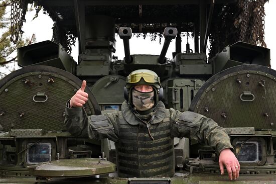 Russia Ukraine Military Operation Tank Support Fighting Vehicle