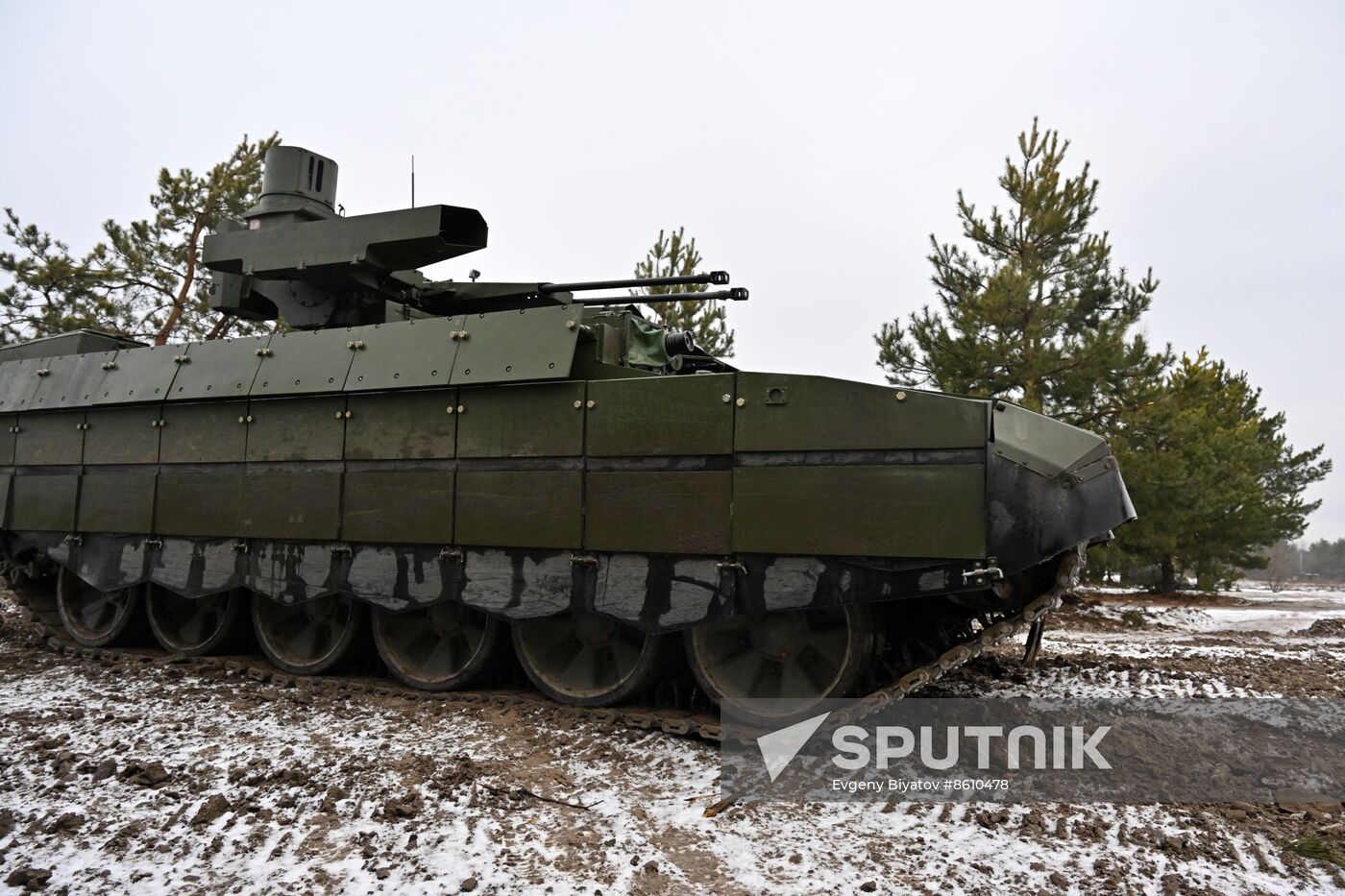 Russia Ukraine Military Operation Tank Support Fighting Vehicle