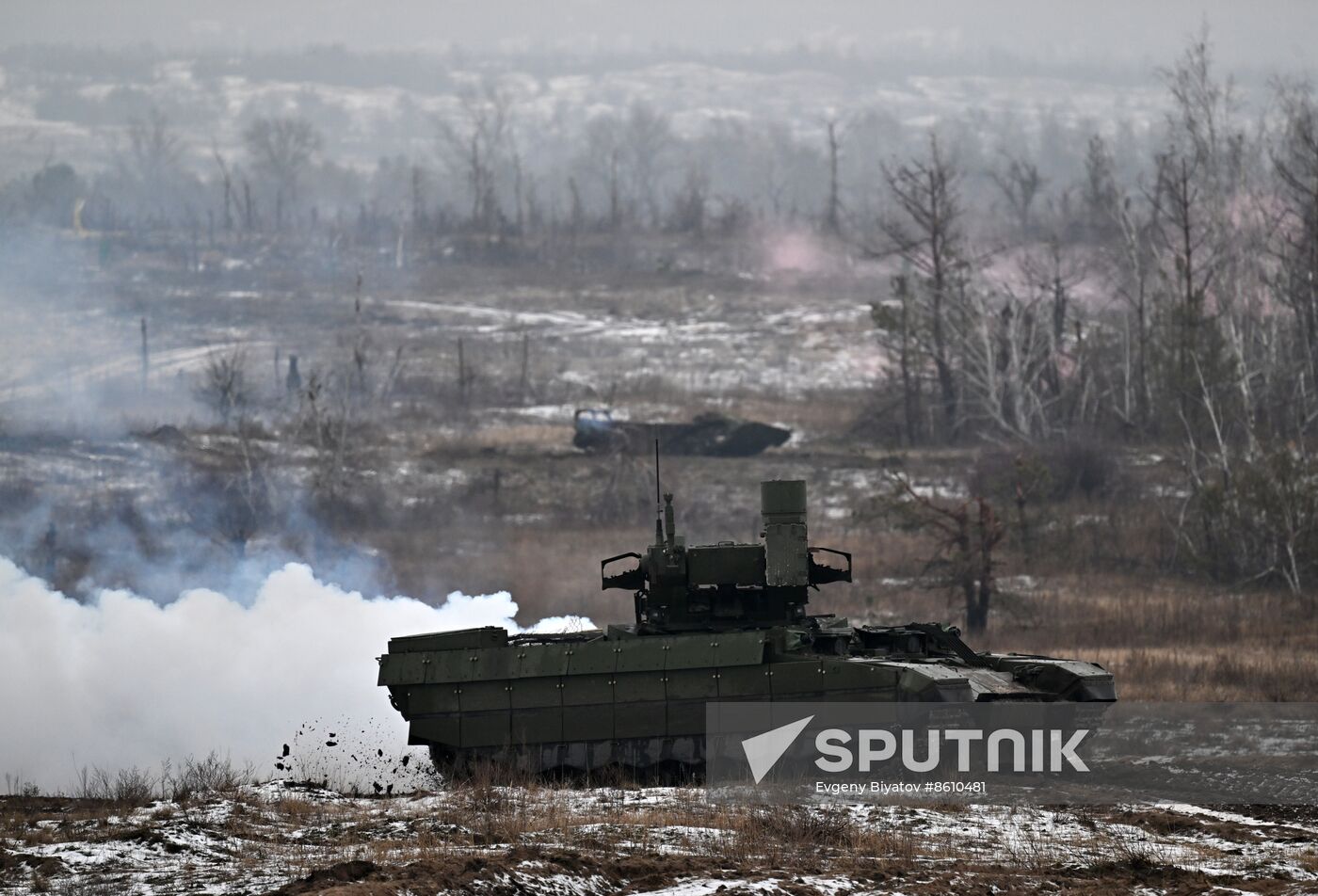 Russia Ukraine Military Operation Tank Support Fighting Vehicle