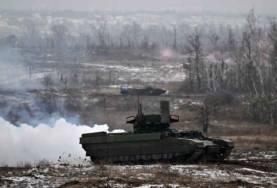 Russia Ukraine Military Operation Tank Support Fighting Vehicle