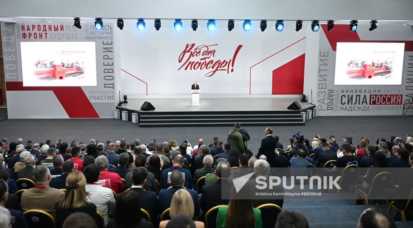 Russia Putin People’s Front Forum