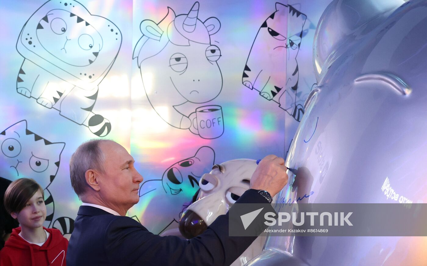 President of Russia Vladimir Putin visits Russia EXPO