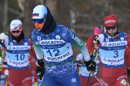 Russia Spartakiad Cross-Country Skiing Women Skiathlon