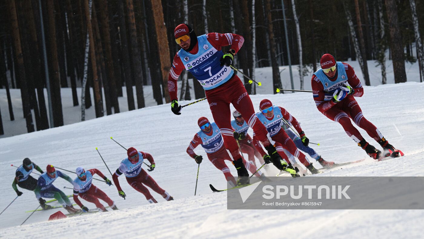 Russia Spartakiad Cross-Country Skiing Men Skiathlon