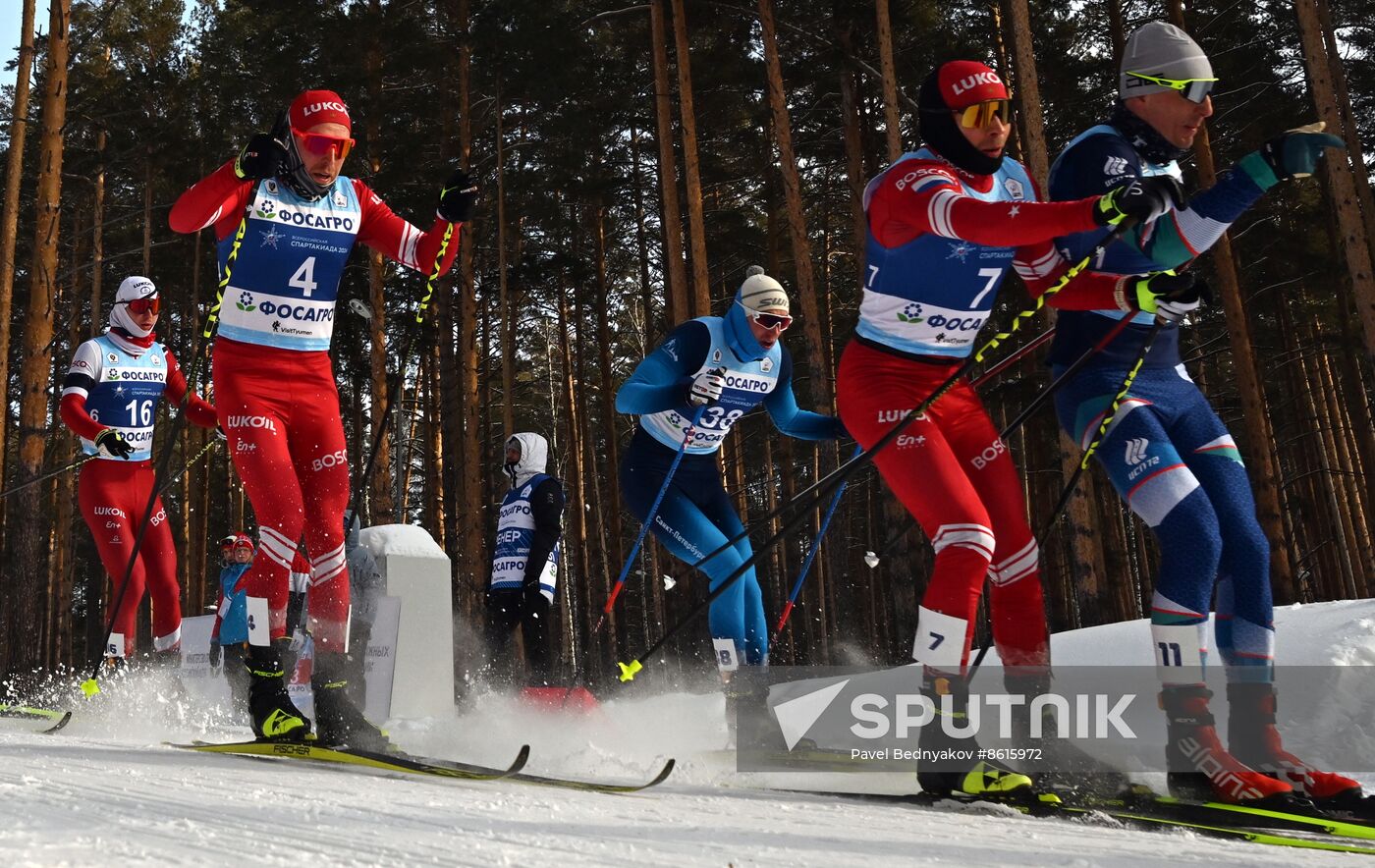 Russia Spartakiad Cross-Country Skiing Men Skiathlon