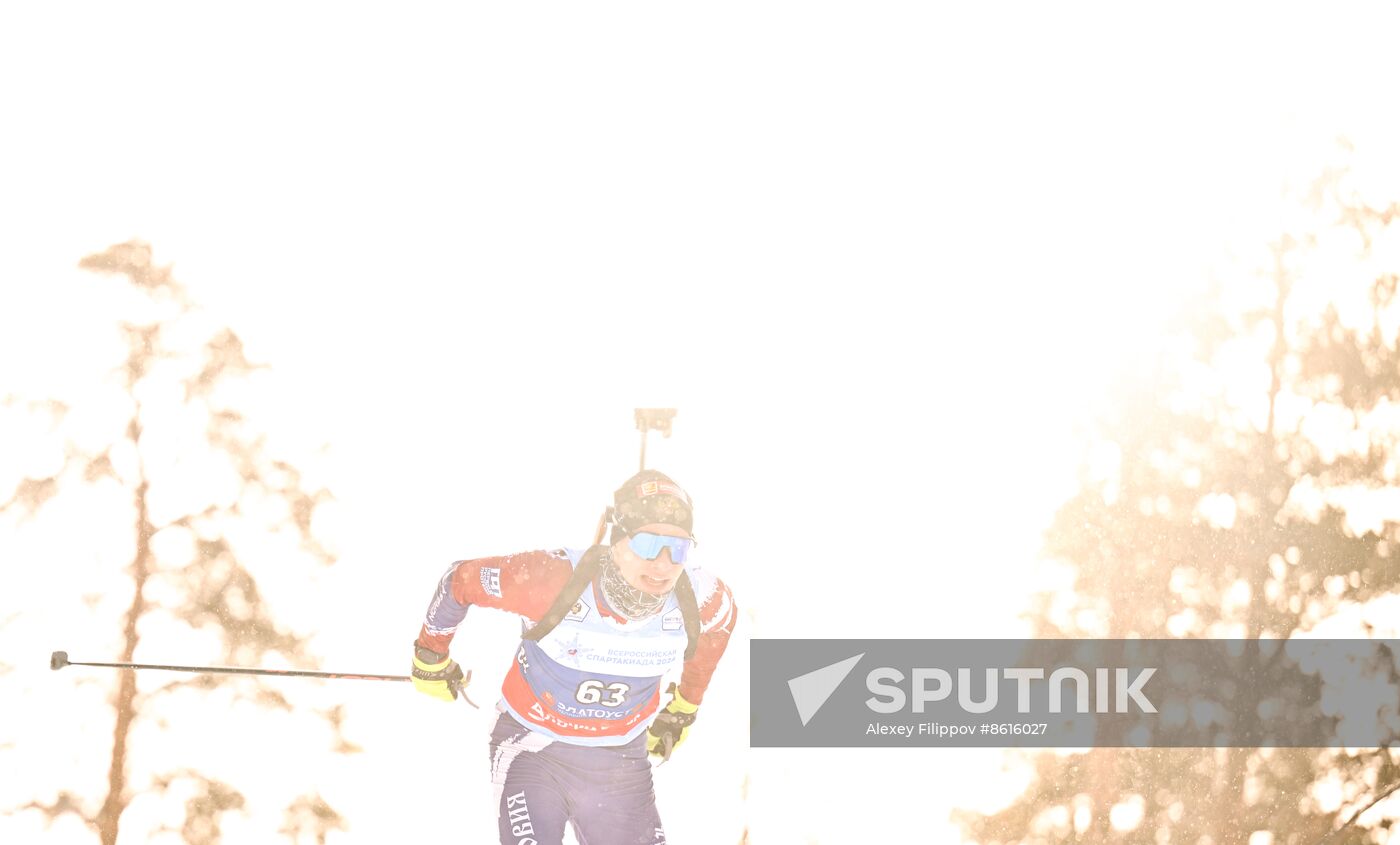 Russia Spartakiad Biathlon Men Sprint