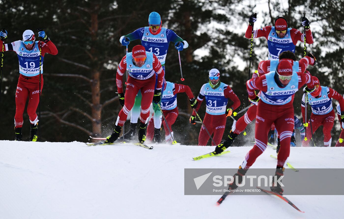 Russia Spartakiad Cross-Country Skiing Men Skiathlon