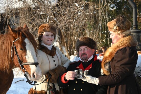 Russia Winter Horseback Hunting