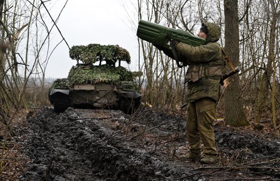 Russia Ukraine Military Operation Tank Unit
