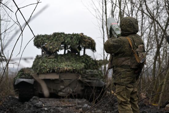 Russia Ukraine Military Operation Tank Unit