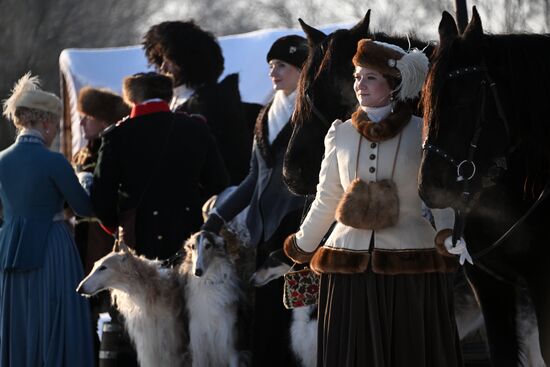 Russia Winter Horseback Hunting