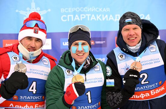 Russia Spartakiad Biathlon Men Pursuit
