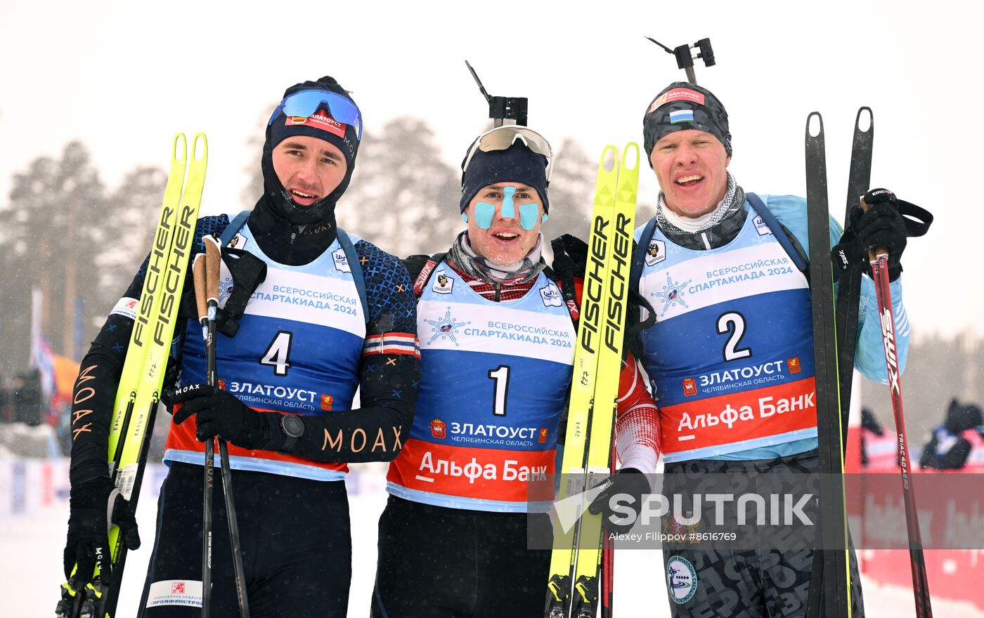 Russia Spartakiad Biathlon Men Pursuit