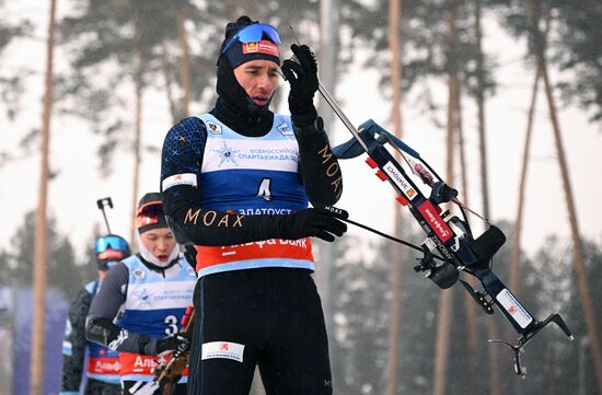Russia Spartakiad Biathlon Men Pursuit