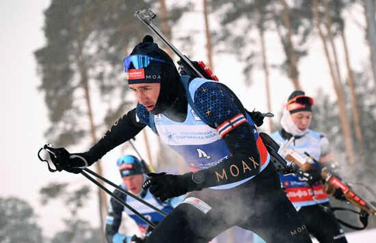 Russia Spartakiad Biathlon Men Pursuit