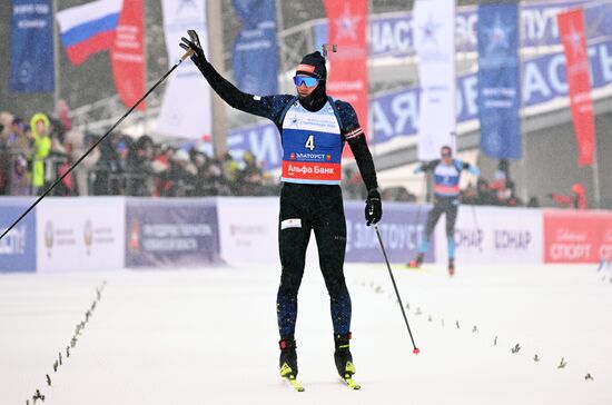 Russia Spartakiad Biathlon Men Pursuit