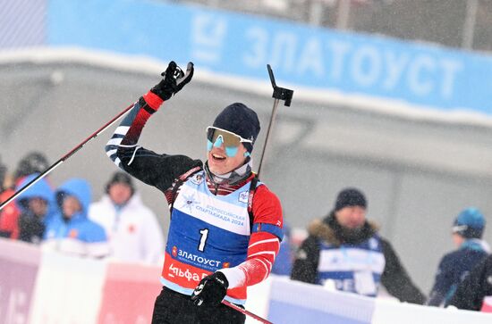 Russia Spartakiad Biathlon Men Pursuit