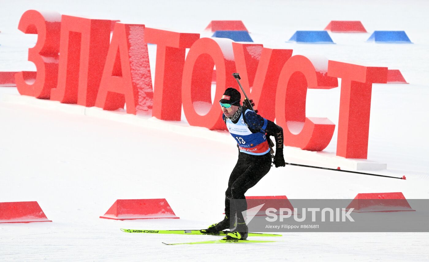 Russia Spartakiad Biathlon Men Pursuit