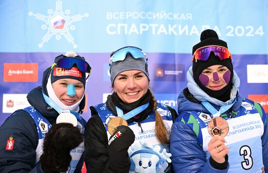 Russia Spartakiad Biathlon Women Pursuit