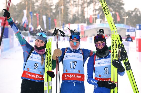 Russia Spartakiad Biathlon Women Pursuit