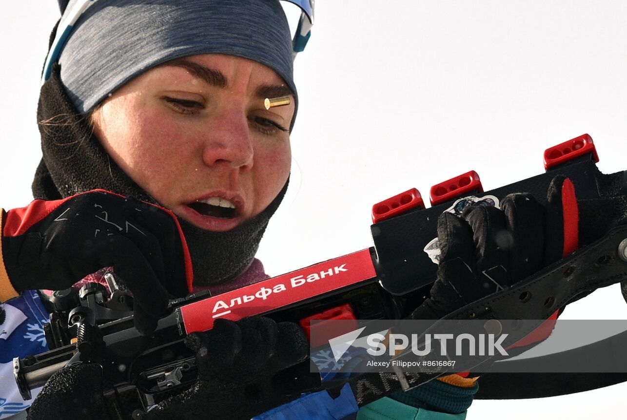 Russia Spartakiad Biathlon Women Pursuit