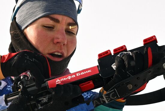 Russia Spartakiad Biathlon Women Pursuit