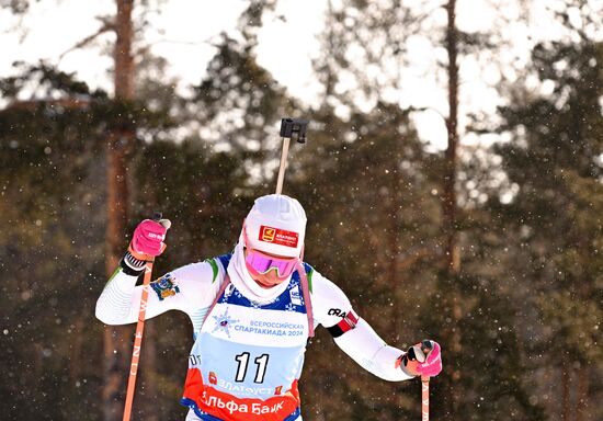 Russia Spartakiad Biathlon Women Pursuit