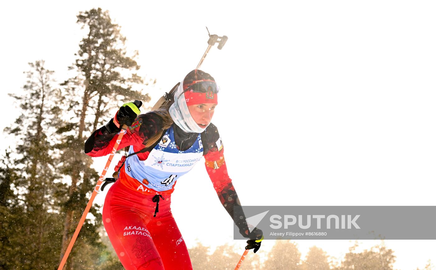 Russia Spartakiad Biathlon Women Pursuit