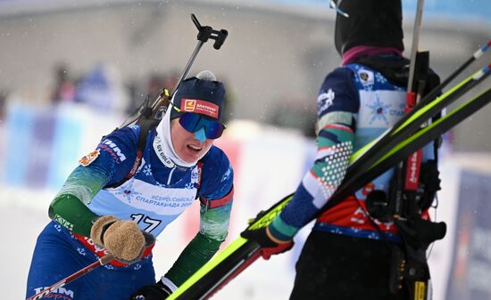 Russia Spartakiad Biathlon Women Pursuit