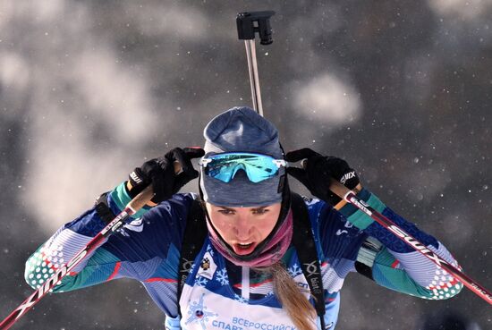 Russia Spartakiad Biathlon Women Pursuit