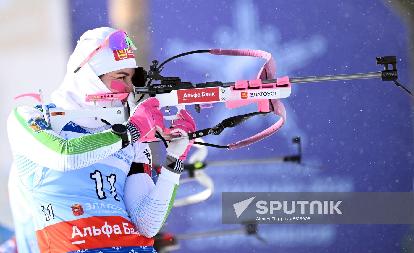 Russia Spartakiad Biathlon Women Pursuit