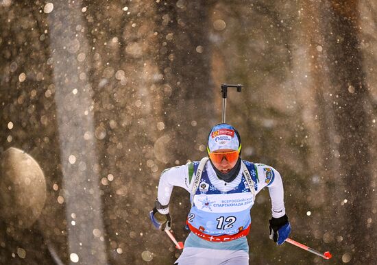 Russia Spartakiad Biathlon Women Pursuit