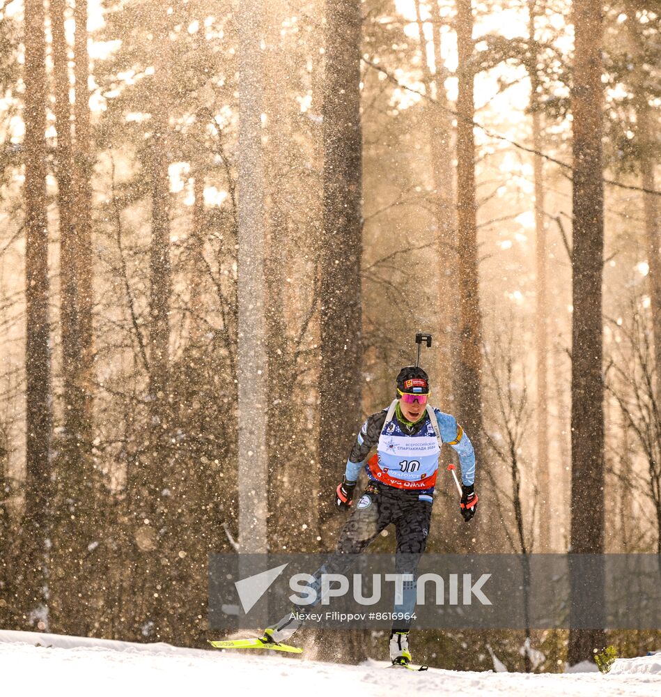 Russia Spartakiad Biathlon Women Pursuit