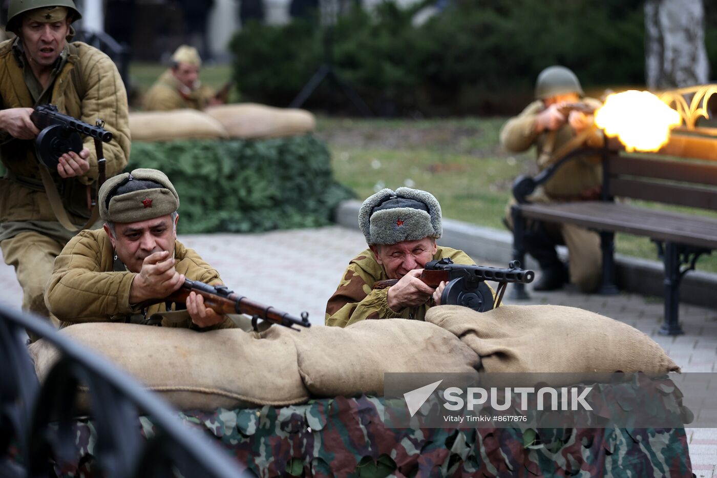 Russia WWII Krasnodar Liberation Anniversary Re-enactment