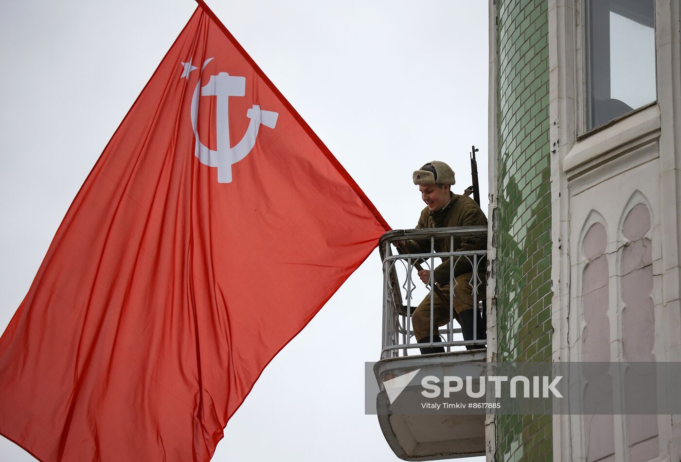 Russia WWII Krasnodar Liberation Anniversary Re-enactment