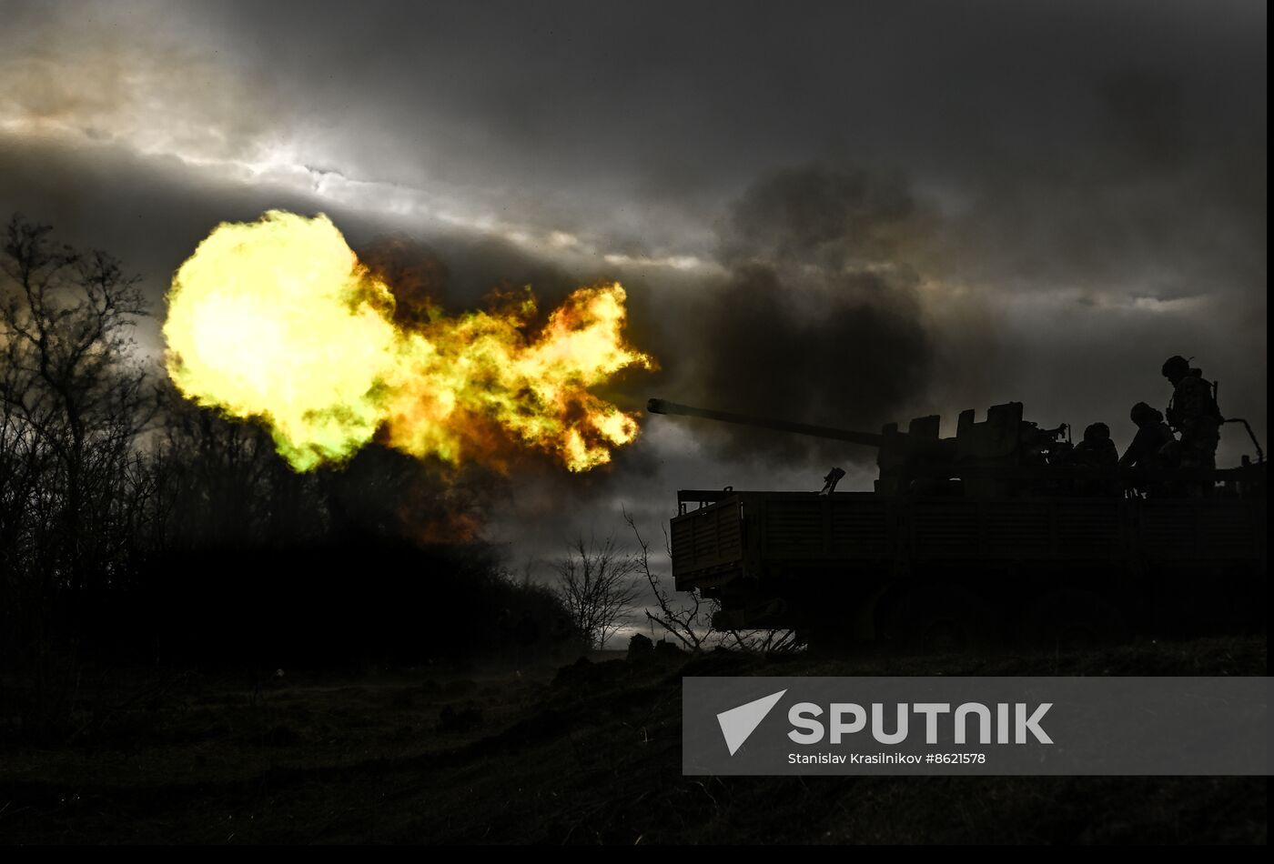 Russia Ukraine Military Operation Artillery Unit