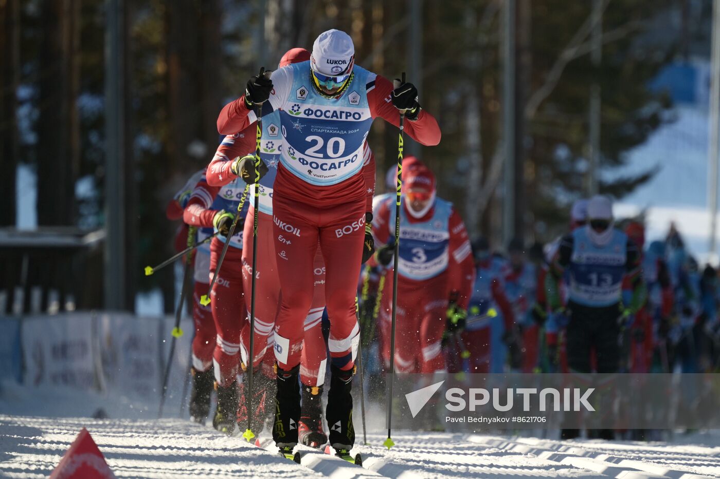 Russia Spartakiad Cross-Country Skiing Men Mass Start