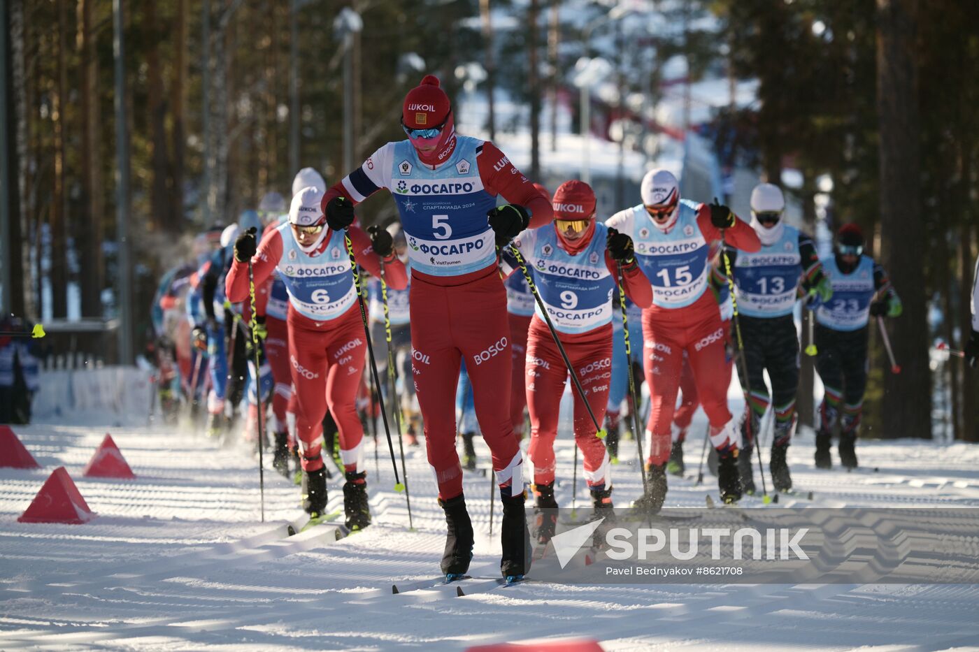 Russia Spartakiad Cross-Country Skiing Men Mass Start