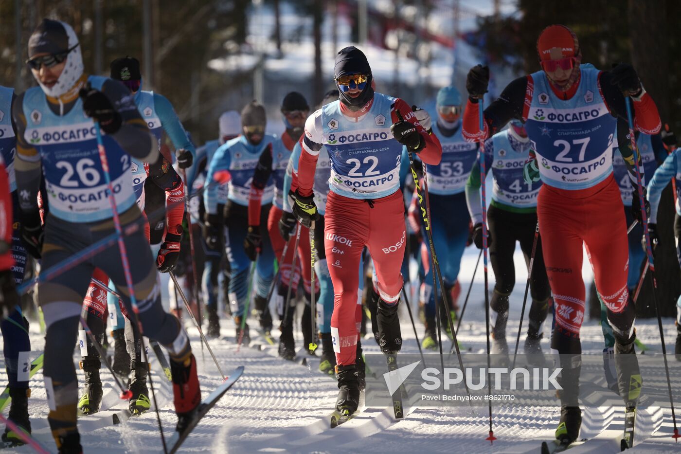 Russia Spartakiad Cross-Country Skiing Men Mass Start