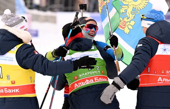 Russia Spartakiad Biathlon Women Relay