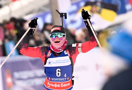 Russia Spartakiad Biathlon Women Relay