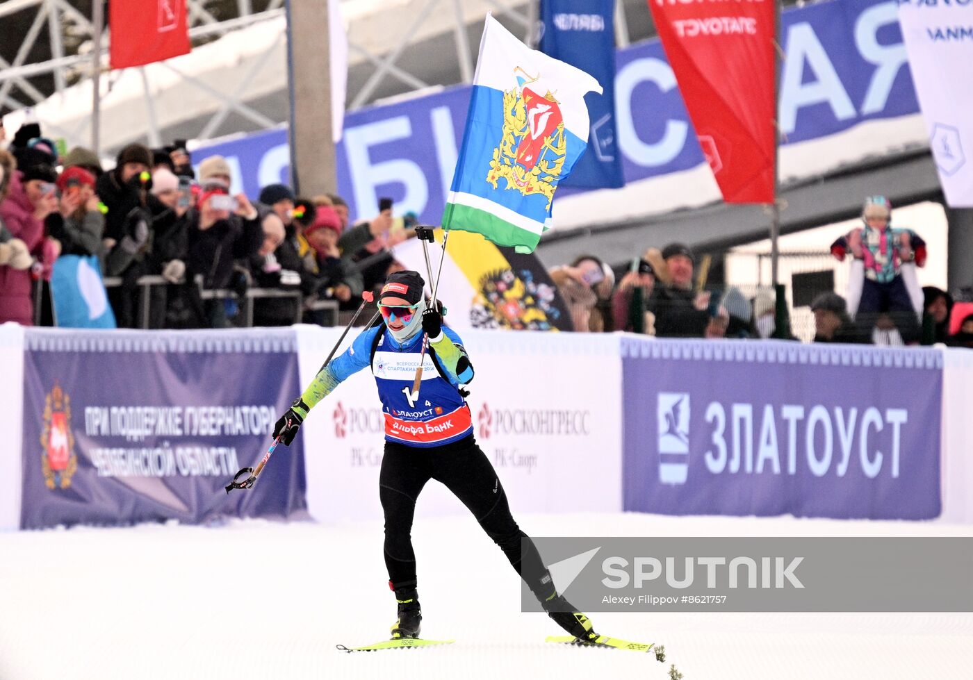 Russia Spartakiad Biathlon Women Relay