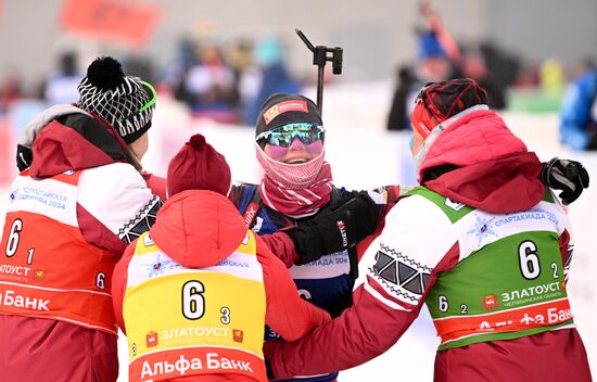 Russia Spartakiad Biathlon Women Relay