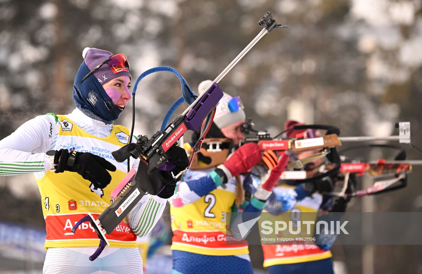 Russia Spartakiad Biathlon Women Relay