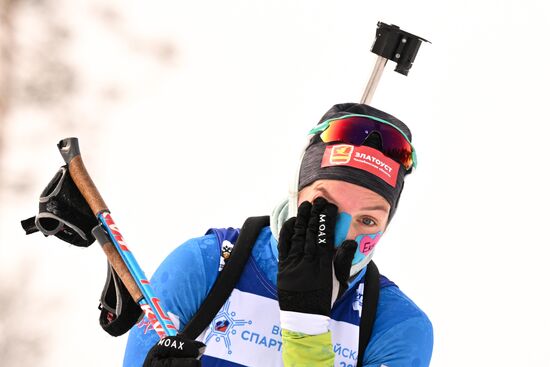 Russia Spartakiad Biathlon Women Relay