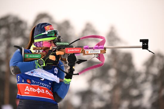 Russia Spartakiad Biathlon Women Relay