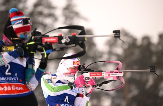 Russia Spartakiad Biathlon Women Relay