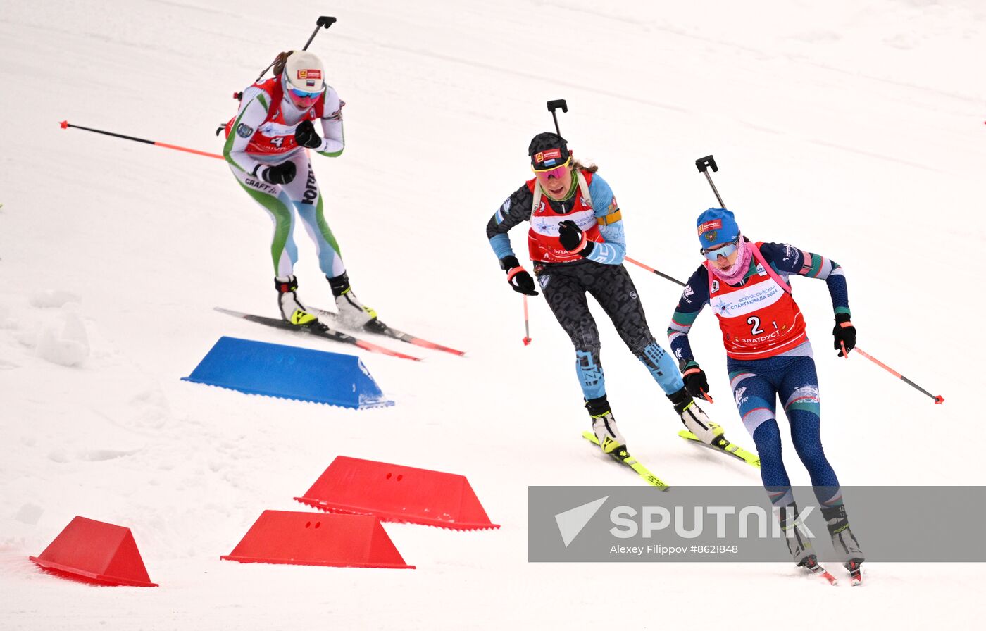 Russia Spartakiad Biathlon Women Relay