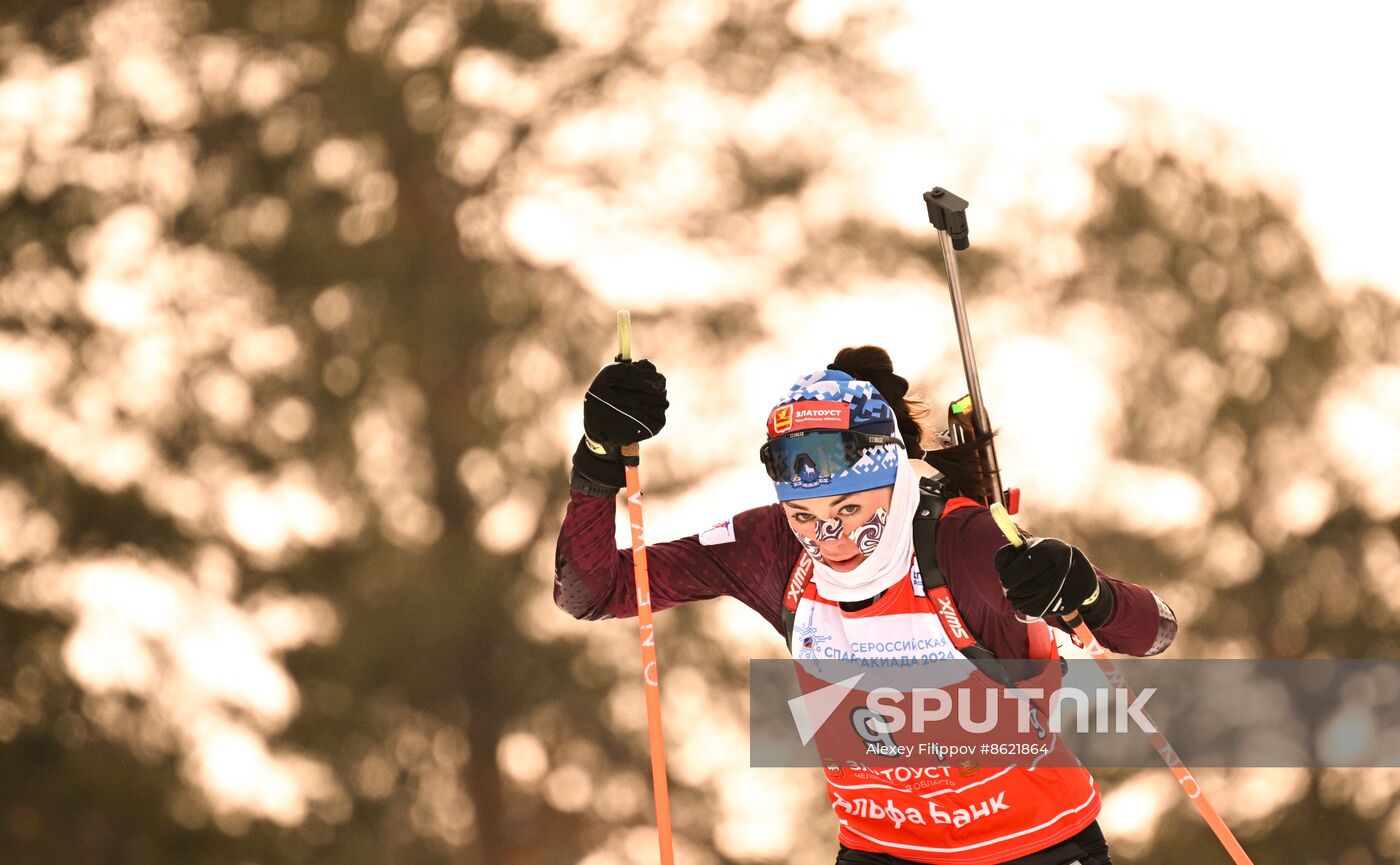 Russia Spartakiad Biathlon Women Relay