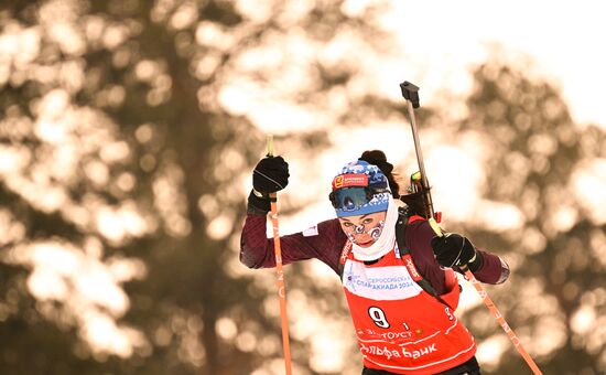 Russia Spartakiad Biathlon Women Relay